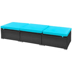 Patio Furniture Sectional Sofa with Cushions Poly Rattan