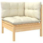 vidaXL Solid Wood Pine 2-Seater Patio Sofa with Cushions Seat Multi Colors - 25 x 25 x 24.6
