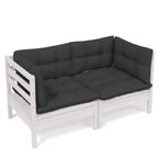 vidaXL Solid Wood Pine 2-Seater Patio Sofa with Cushions Seat Multi Colors - 25 x 25 x 24.6