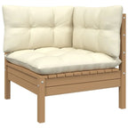 vidaXL Solid Wood Pine 2-Seater Patio Sofa with Cushions Seat Multi Colors - 25 x 25 x 24.6