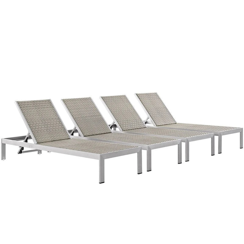 Shore Aluminum Outdoor Chaise Lounge