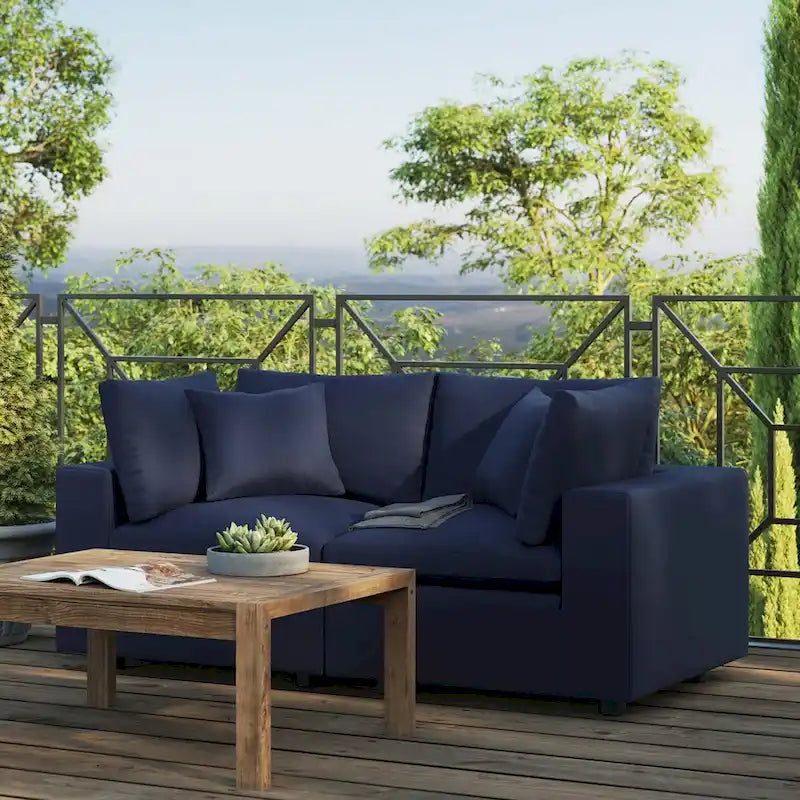 Commix Outdoor Patio Overstuffed Outdoor Patio Loveseat