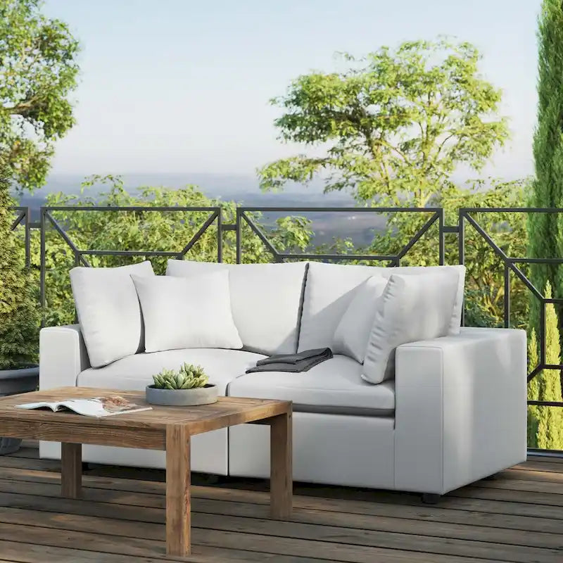 Commix Outdoor Patio Overstuffed Outdoor Patio Loveseat