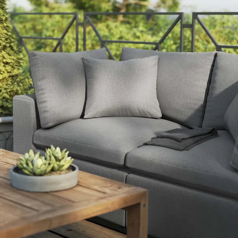 Commix Outdoor Patio Overstuffed Outdoor Patio Loveseat
