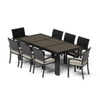 Portofino Comfort 18 Piece Sunbrella Outdoor Motion Wood Estate Set