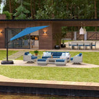 Portofino Comfort 18 Piece Sunbrella Outdoor Motion Wood Estate Set