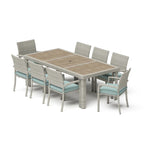 Portofino Comfort 18 Piece Sunbrella Outdoor Motion Wood Estate Set