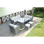 7-Piece Patio Furniture Set with Side Storage Box