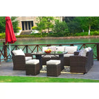7-Piece Patio Furniture Set with Side Storage Box