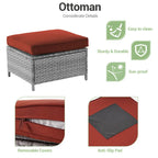 Patio Gray Rattan Outdoor Furniture Swivel Rocking Sofa
