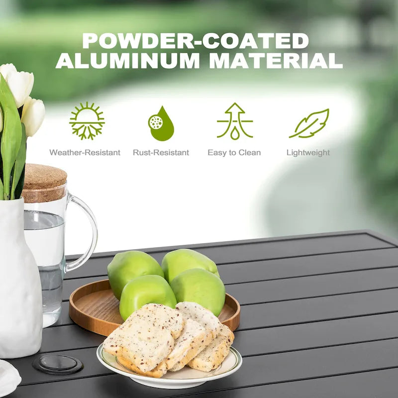 Nuu Garden Patio Aluminum Dining Table