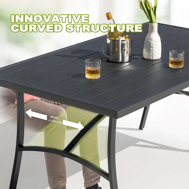 Nuu Garden Patio Aluminum Dining Table