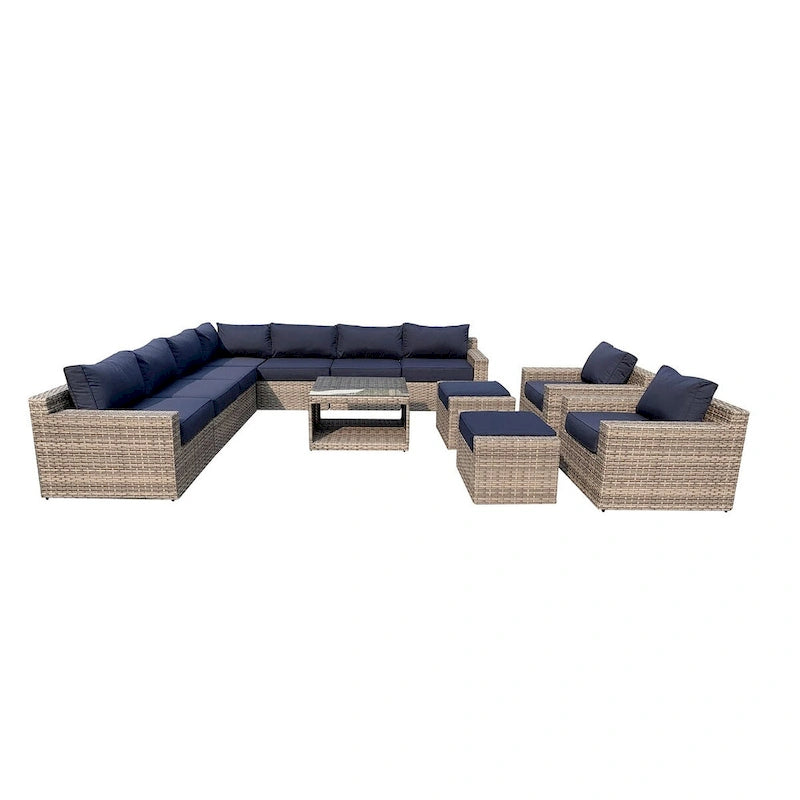 Ventura 12-Piece Multiple Chairs Rattan Seating Collection