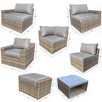 Ventura 12-Piece Multiple Chairs Rattan Seating Collection