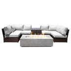 9-Piece Sectional Seating Group With Canvas Cushion
