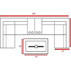 9-Piece Sectional Seating Group With Canvas Cushion