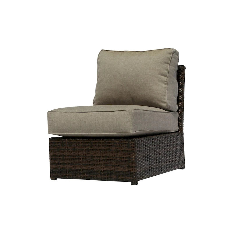 9-Piece Sectional Seating Group With Canvas Cushion