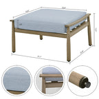 Aluminum Patio Conversation, 3-Seat Outdoor Couch with Ottomans and Coffee Table