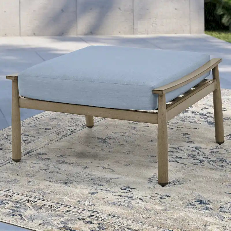 Aluminum Patio Conversation, 3-Seat Outdoor Couch with Ottomans and Coffee Table