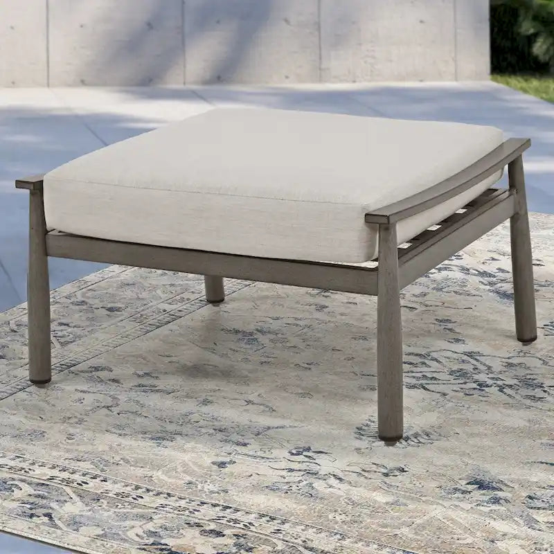 Aluminum Patio Conversation, 3-Seat Outdoor Couch with Ottomans and Coffee Table