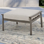Aluminum Patio Conversation, 3-Seat Outdoor Couch with Ottomans and Coffee Table