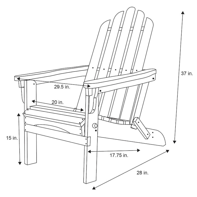 Laguna Outdoor Weather Resistant Foldable Folding Wood Chair