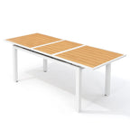 Outdoor Aluminum Dining Table 6-Person Patio Expandable Table