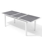 Outdoor Aluminum Dining Table 6-Person Patio Expandable Table