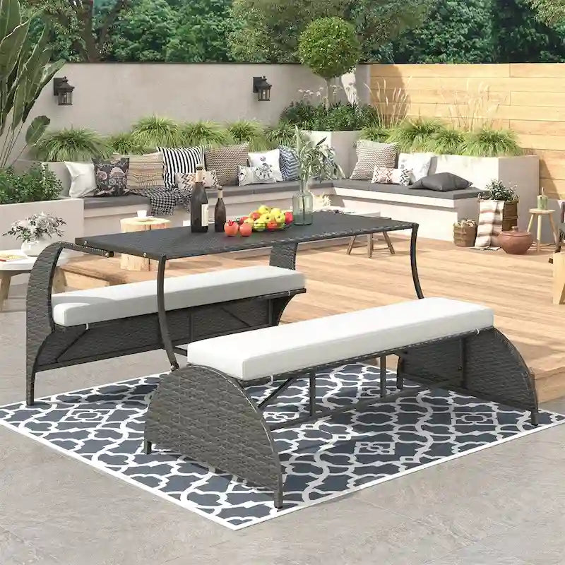 Outdoor Loveseat and Convertible to Four Seats and a Table