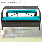 Outdoor Loveseat and Convertible to Four Seats and a Table