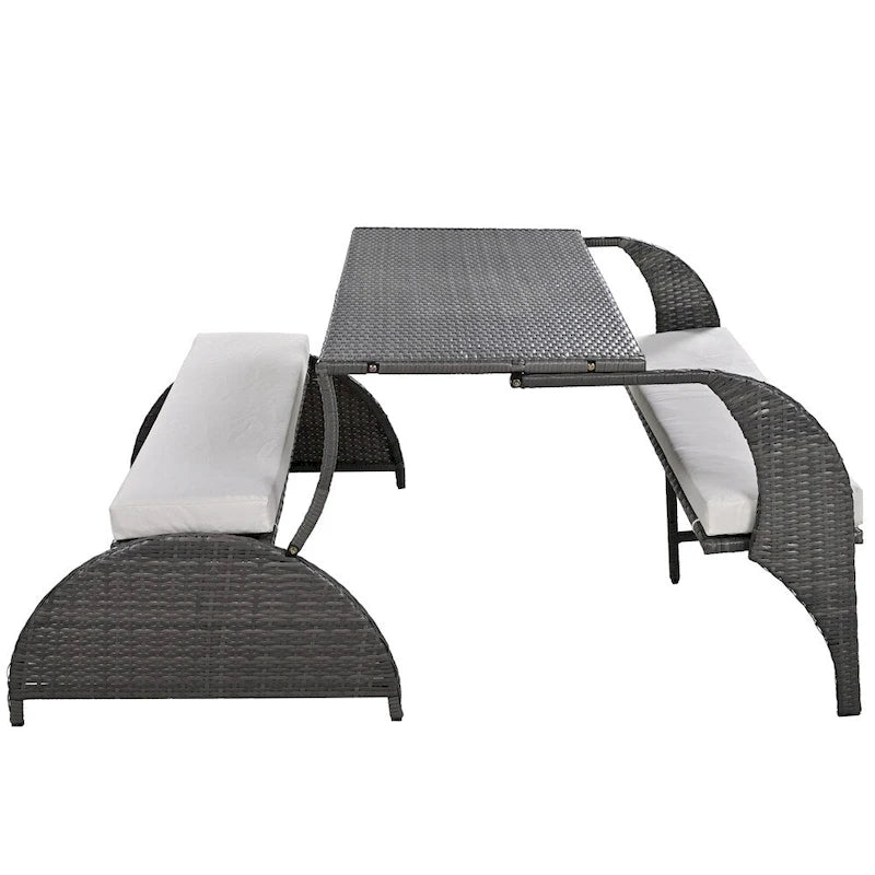 Outdoor Loveseat and Convertible to Four Seats and a Table