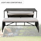 Outdoor Loveseat and Convertible to Four Seats and a Table