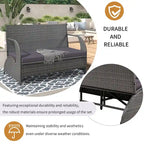Outdoor Loveseat and Convertible to Four Seats and a Table