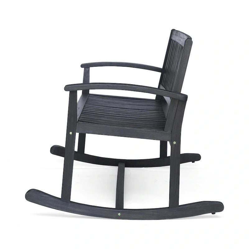 Patio Acacia Wood Rocking Loveseat