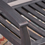 Patio Acacia Wood Rocking Loveseat