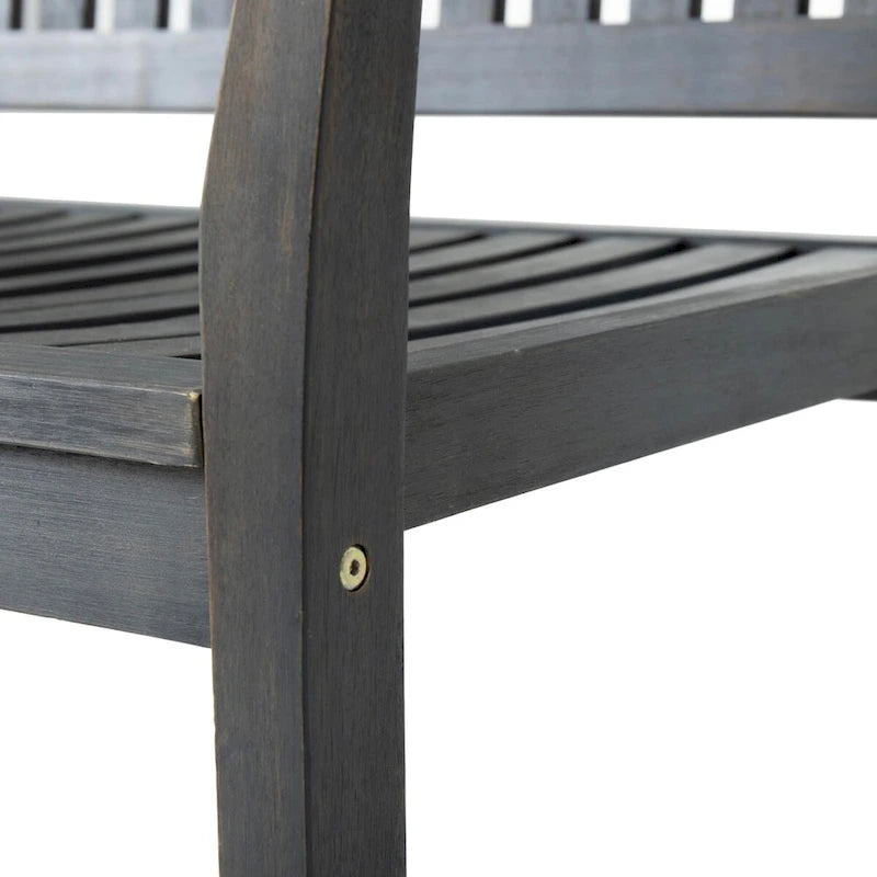 Patio Acacia Wood Rocking Loveseat