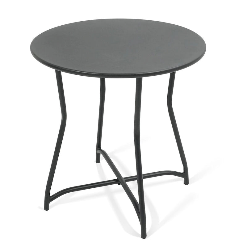 Round Patio Metal Side Snack Table