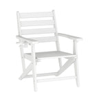 Indoor-Outdoor Adirondack Style Dining Chair with Fold Out Cupholder
