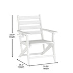 Indoor-Outdoor Adirondack Style Dining Chair with Fold Out Cupholder