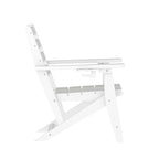 Indoor-Outdoor Adirondack Style Dining Chair with Fold Out Cupholder