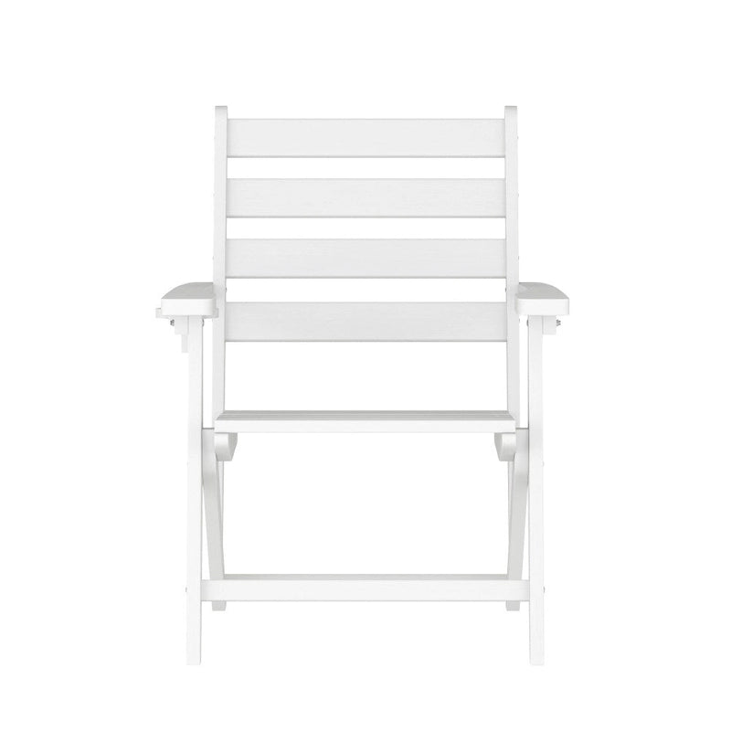 Indoor-Outdoor Adirondack Style Dining Chair with Fold Out Cupholder