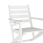 Indoor-Outdoor Adirondack Style Dining Chair with Fold Out Cupholder