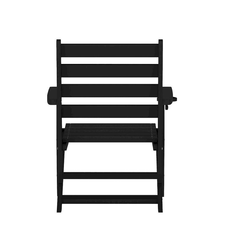 Indoor-Outdoor Adirondack Style Dining Chair with Fold Out Cupholder