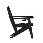 Indoor-Outdoor Adirondack Style Dining Chair with Fold Out Cupholder