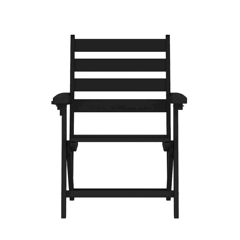 Indoor-Outdoor Adirondack Style Dining Chair with Fold Out Cupholder