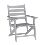 Indoor-Outdoor Adirondack Style Dining Chair with Fold Out Cupholder