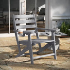 Indoor-Outdoor Adirondack Style Dining Chair with Fold Out Cupholder