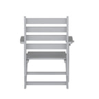 Indoor-Outdoor Adirondack Style Dining Chair with Fold Out Cupholder