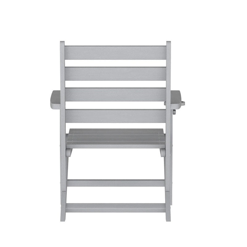 Indoor-Outdoor Adirondack Style Dining Chair with Fold Out Cupholder