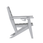Indoor-Outdoor Adirondack Style Dining Chair with Fold Out Cupholder